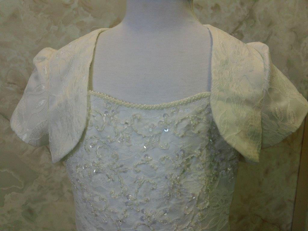 optional matching lace bolero